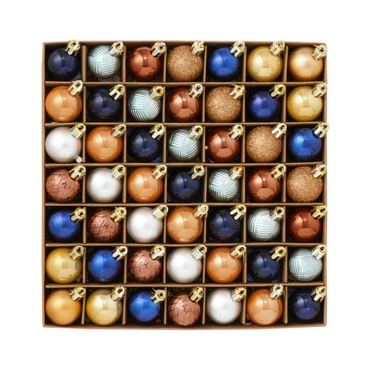 DecorbyHannah Fall Ornaments Decorations for Tree Blue Copper Gold Ornaments 3049