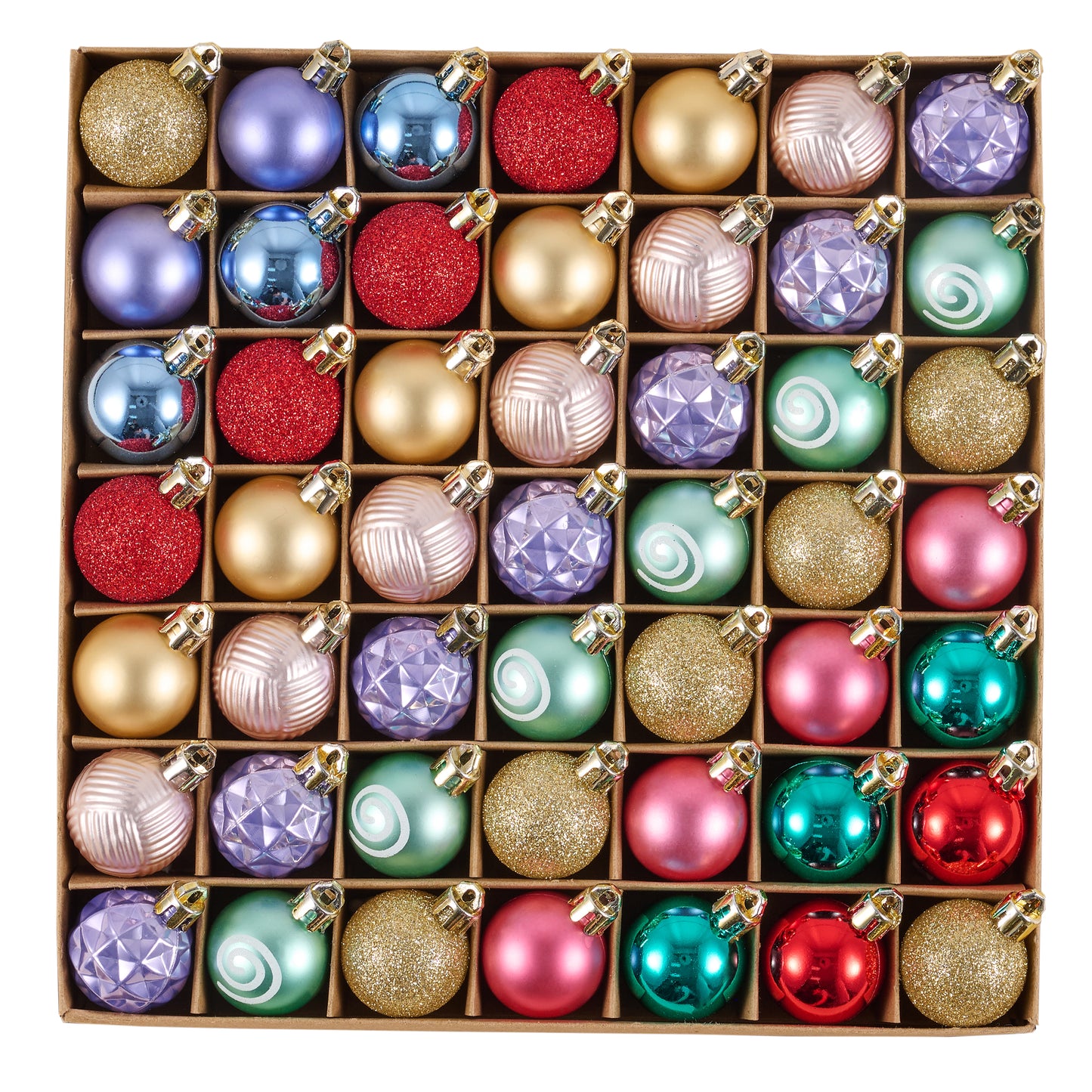 DecorbyHannah 49ct Mini Christmas Ornaments Set Macanon Tree Decoration