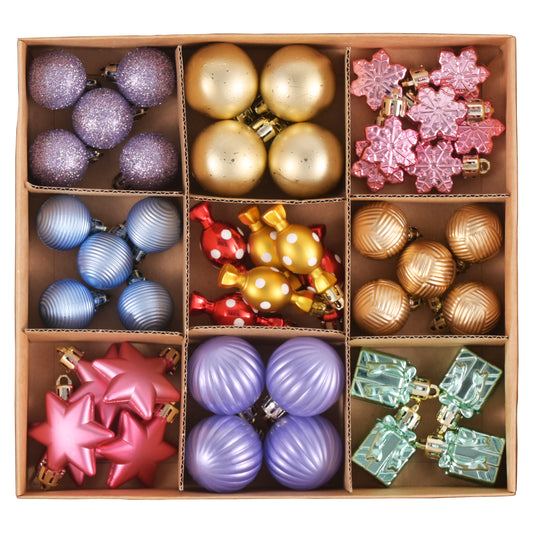 DecorbyHannah 45ct Macanon Mini Christmas Ornaments Set Tree Decoration